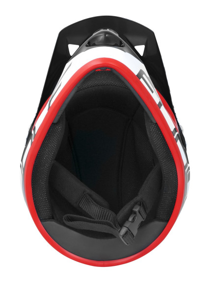  Capacete FORCE TIGER downhill preto-vermelho-branco