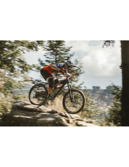  Capacete FORCE TIGER downhill preto-vermelho-branco