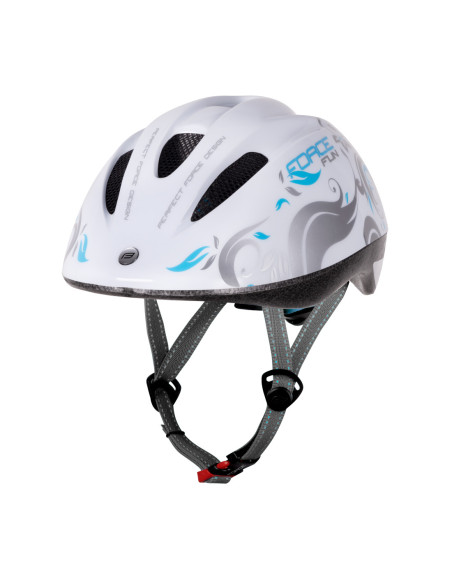 Capacete FORCE FUN STRIPES Criança BRANCO-CINZA-AZUL