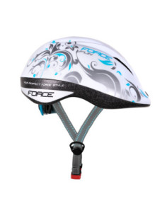 Capacete FORCE FUN STRIPES Criança BRANCO-CINZA-AZUL 2