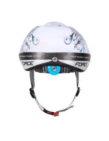  Capacete FORCE FUN STRIPES Criança BRANCO-CINZA-AZUL