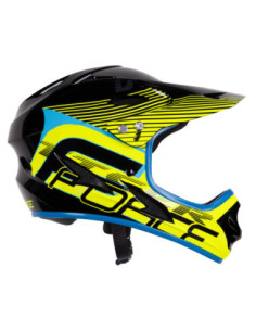 Capacete FORCE TIGER downhill preto-fluo-azul 2