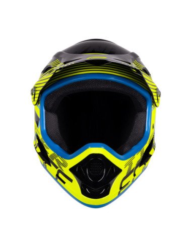  Capacete FORCE TIGER downhill preto-fluo-azul