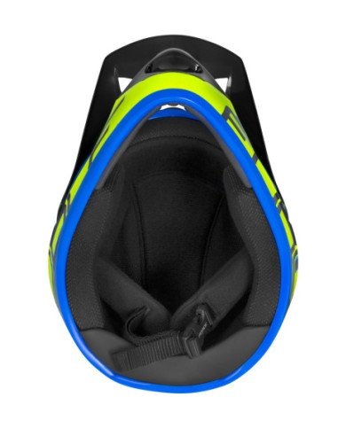 Capacete FORCE TIGER downhill preto-fluo-azul