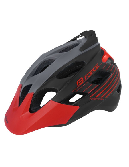 Capacete Force Raptor CINZA-VERMELHO