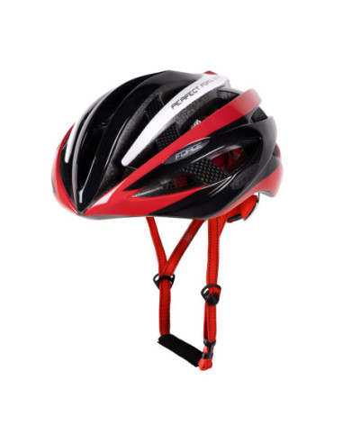CAPACETE FORCE ROAD PRETO-VERMELHO-BRANCO