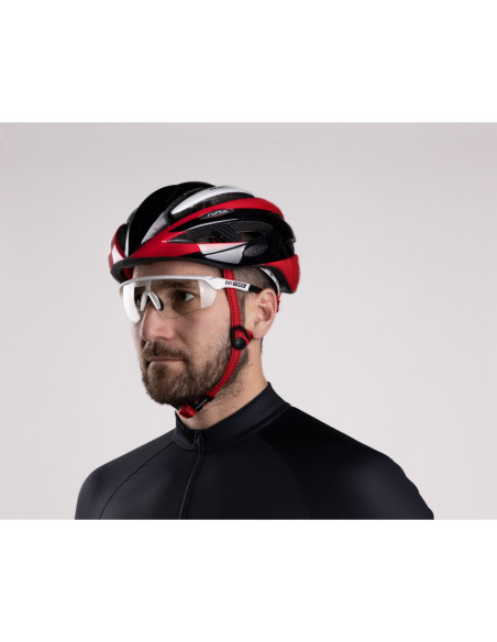  CAPACETE FORCE ROAD PRETO-VERMELHO-BRANCO