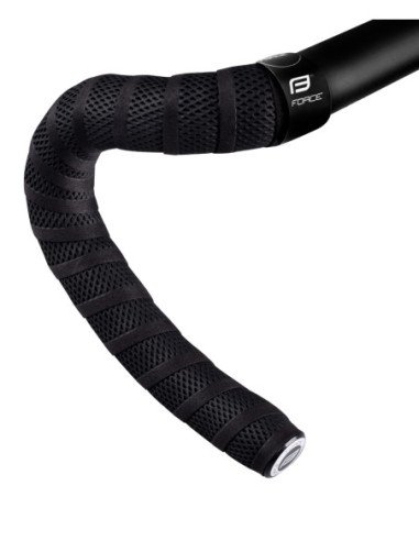  Fitas Guiador FORCE EVA PERFURADO PRETO