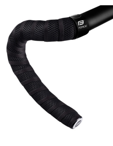  Fitas Guiador FORCE EVA PERFURADO PRETO