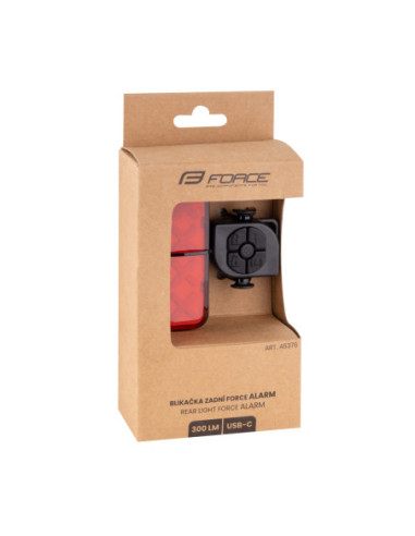 Rear light FORCE ALARM 300LM 36 LED USB