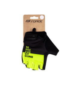 GLOVES FORCE FINE BLACK-YELLOW 2